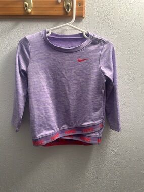54. Nike Infant Lavender Dri-Fit Long Sleeve Shirt